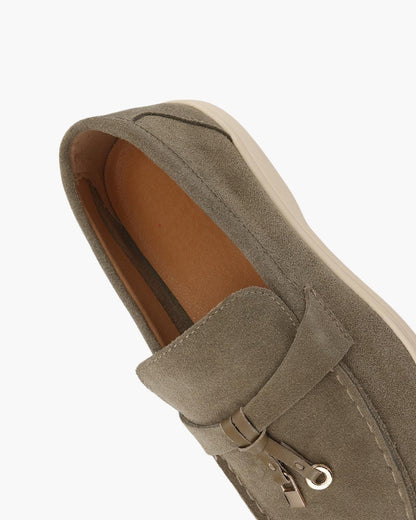 Old Money Suede Lady Loafers